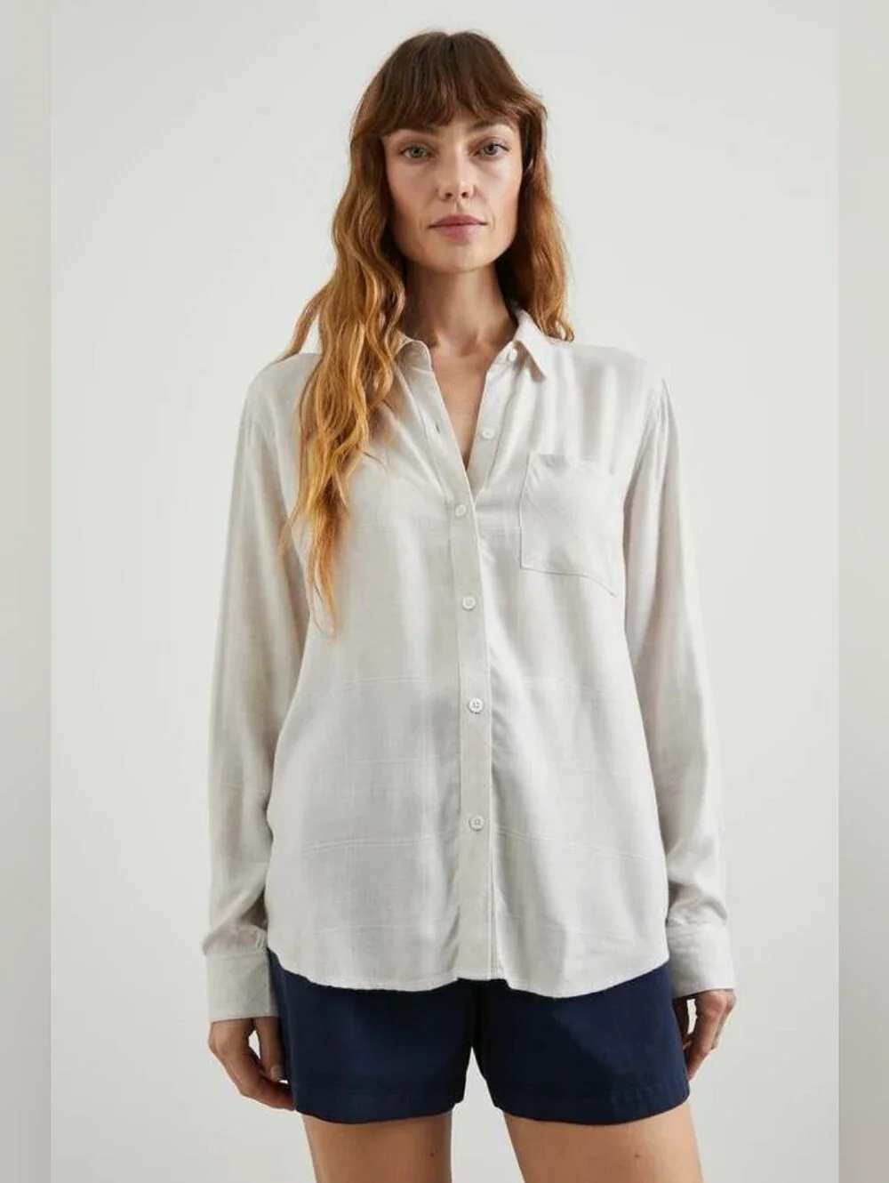 Rails Hunter Shirt in Birch Heather Women's XS Long Sleeve Button Up Soft